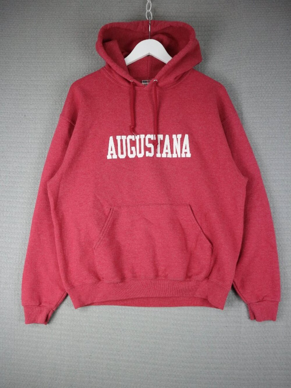 Augustana University Spellout Collegiate Hoodie Light Red Adult Large Jerzees